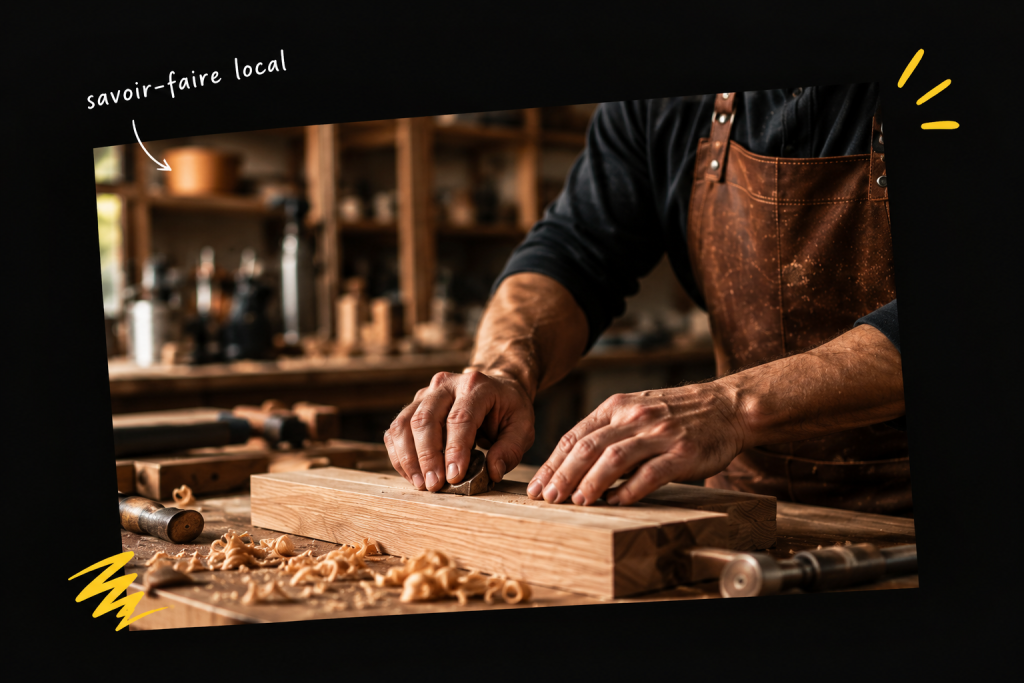 Exemple de projet de site web imaginé par Ato Studio pour un entrepreneur local à Saumur
